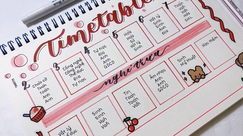 Thiết lập thời gian biểu học tập rõ ràng cho trẻ
