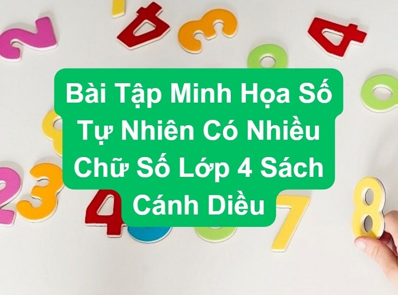 Bài tập minh họa số tự nhiên có nhiều chữ số lớp 4 sách Cánh Diều